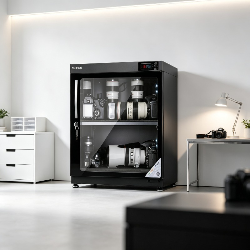Camera Dry Cabinet - خزانة تجفيف إلكترونية رقمية للتحكم بالرطوبة،