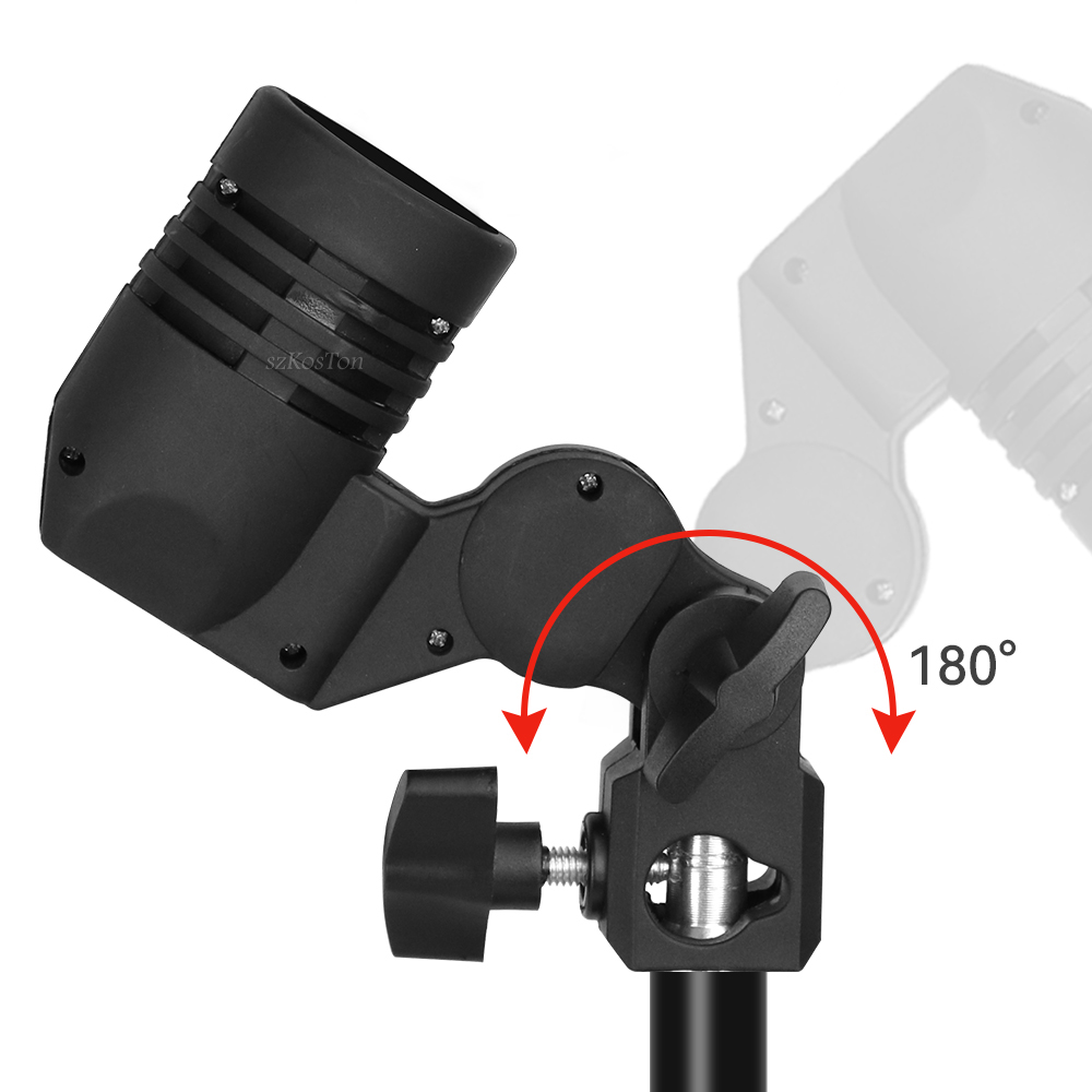 حامل لمبة برأس واحد E27 مقبس ف - مراجعة Photography Umbrella Lights وسعره