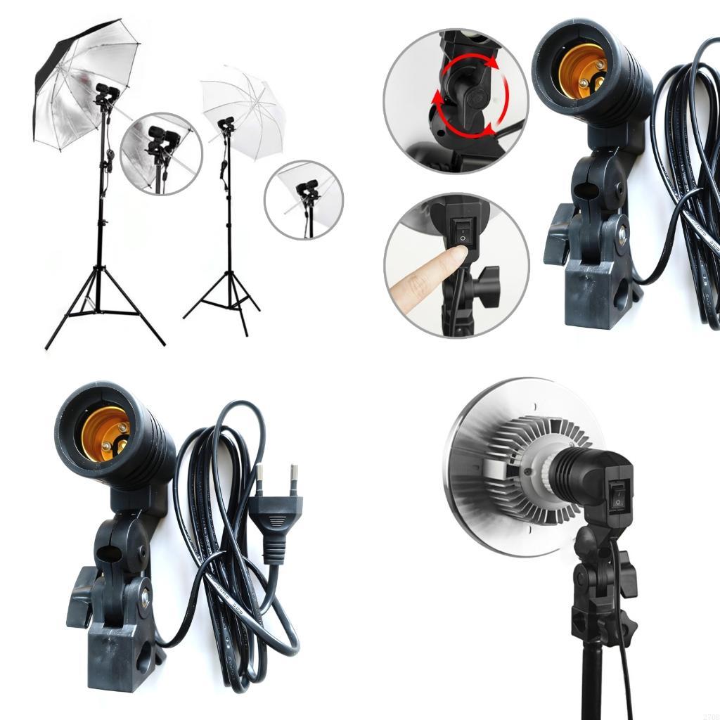 E27 ضوء حامل مظلة عاكس يدعم كا - مراجعة Photography Umbrella Lights وسعره